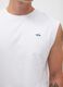 Men&rsquo;s white regular-fit vest top in 100% cotton with embroidery_2