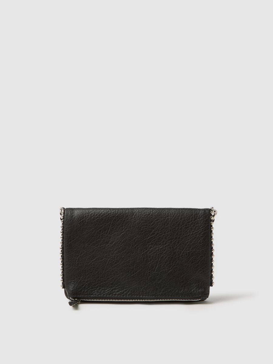 Black clutch with silver details_0