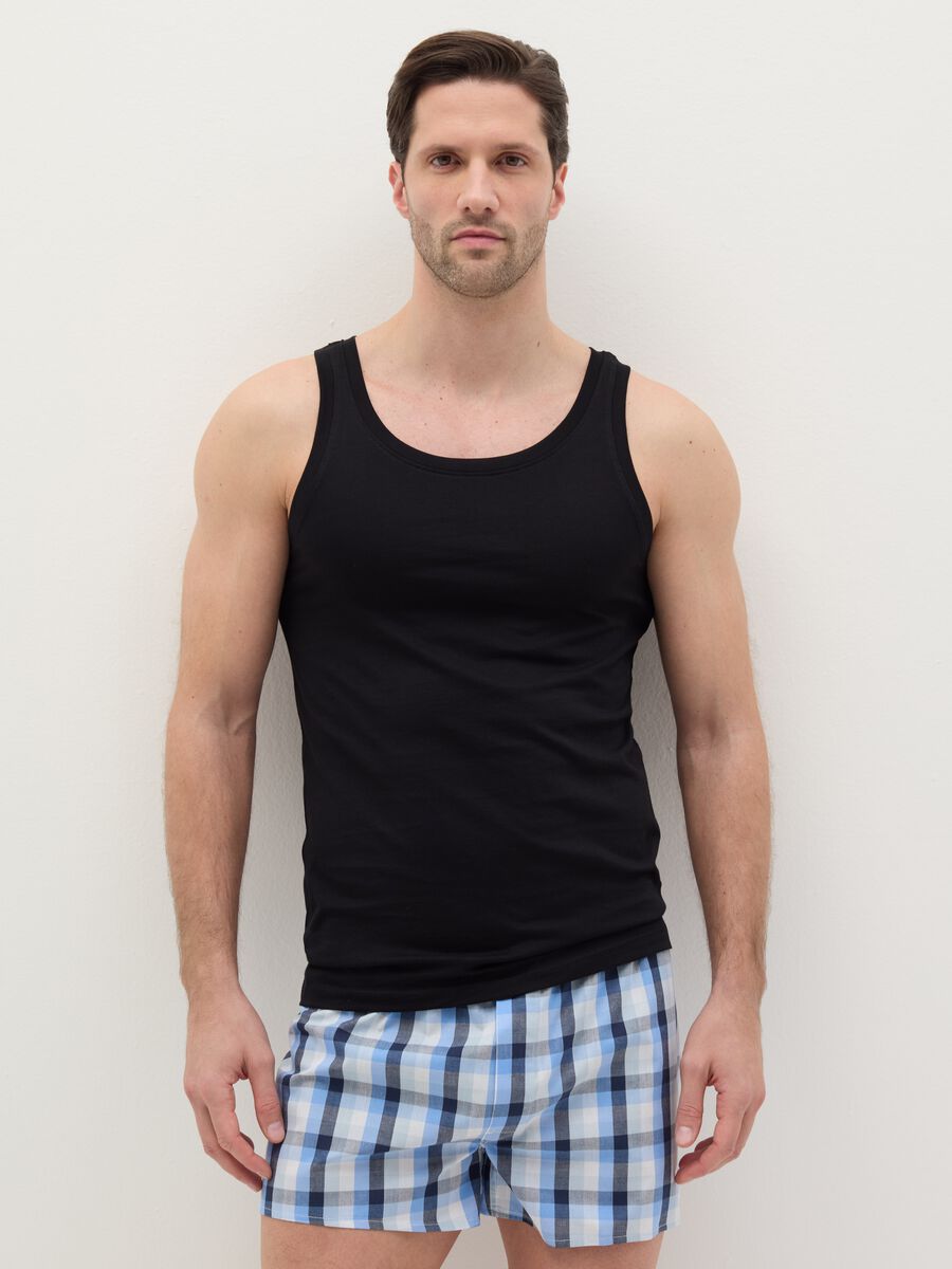 Two-pack racerback vests in Supima cotton_0
