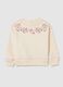 Girls' pure cotton beige oversized sweatshirt_0