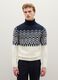 Multicolour turtleneck sweater regular fit with jacquard pattern_1