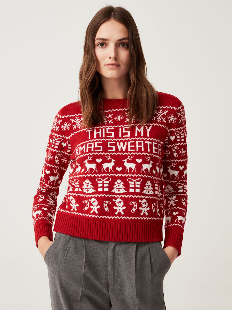 Christmas Jumper con disegno natalizio_0