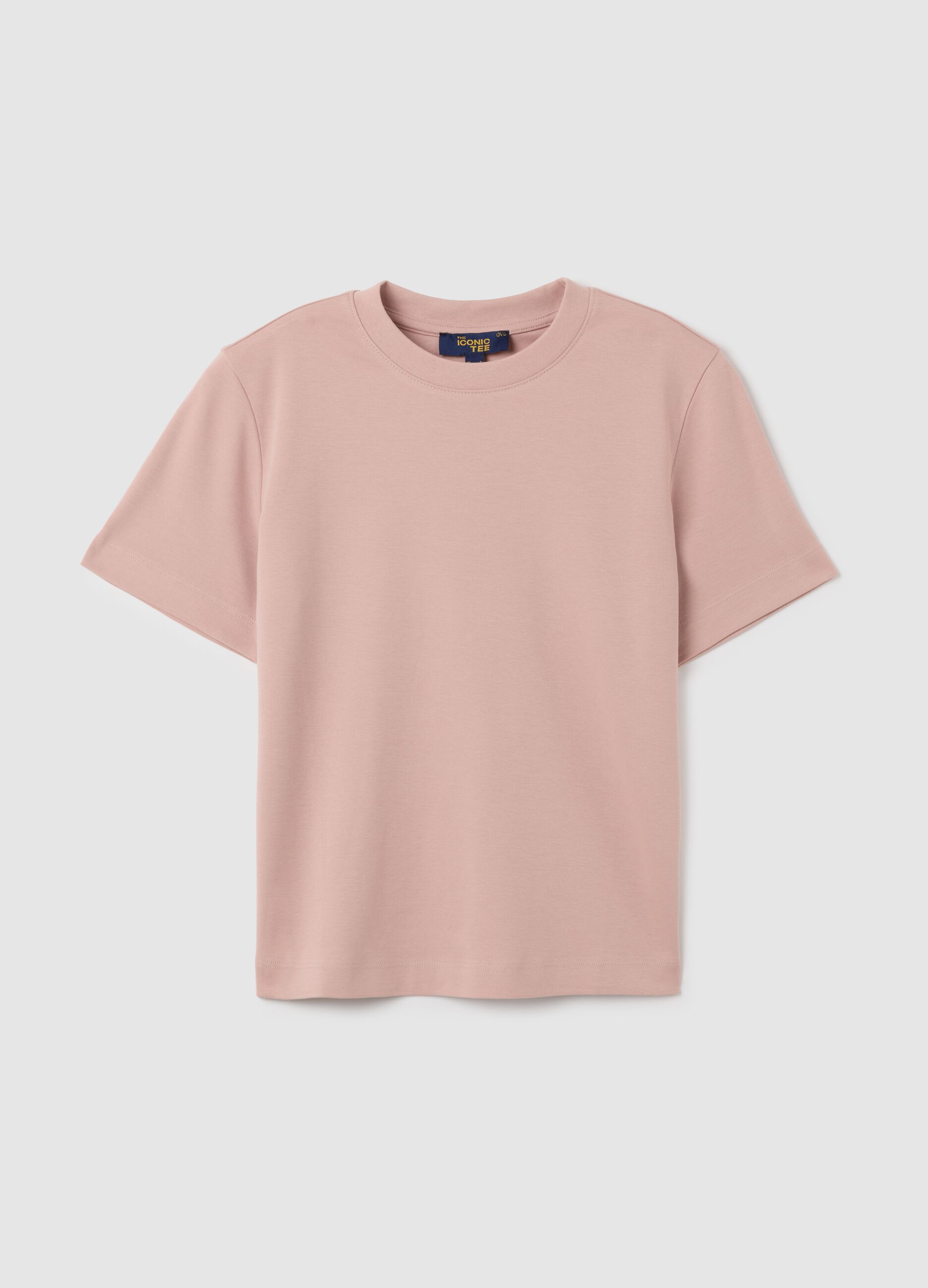 Pink pure cotton regular fit T-shirt