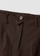 Brown cropped trousers in stretch fabric_5