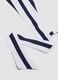 Blue and white striped bandeau bikini top in stretch fabric_1