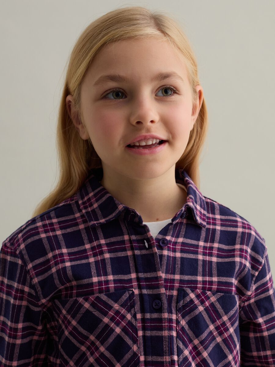 Flannel shirt with check pattern_2