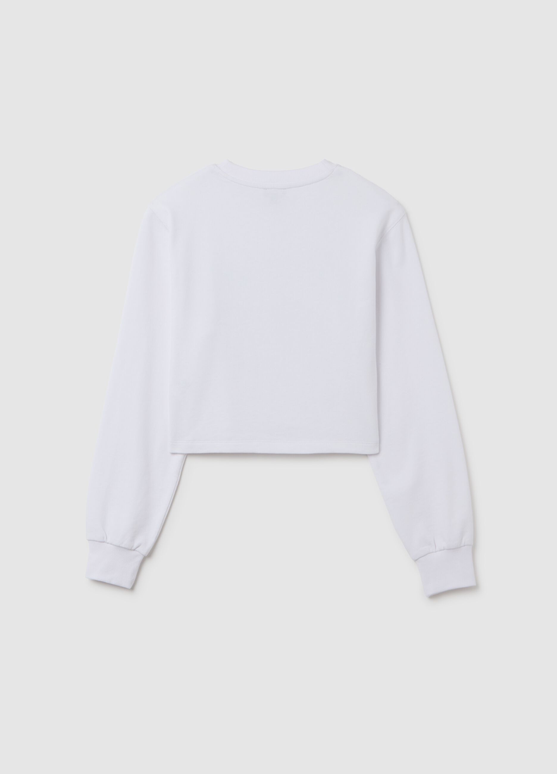 White Cotton Sweatshirt for Girls