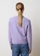 Purple regular fit jumper with decorated collar_3