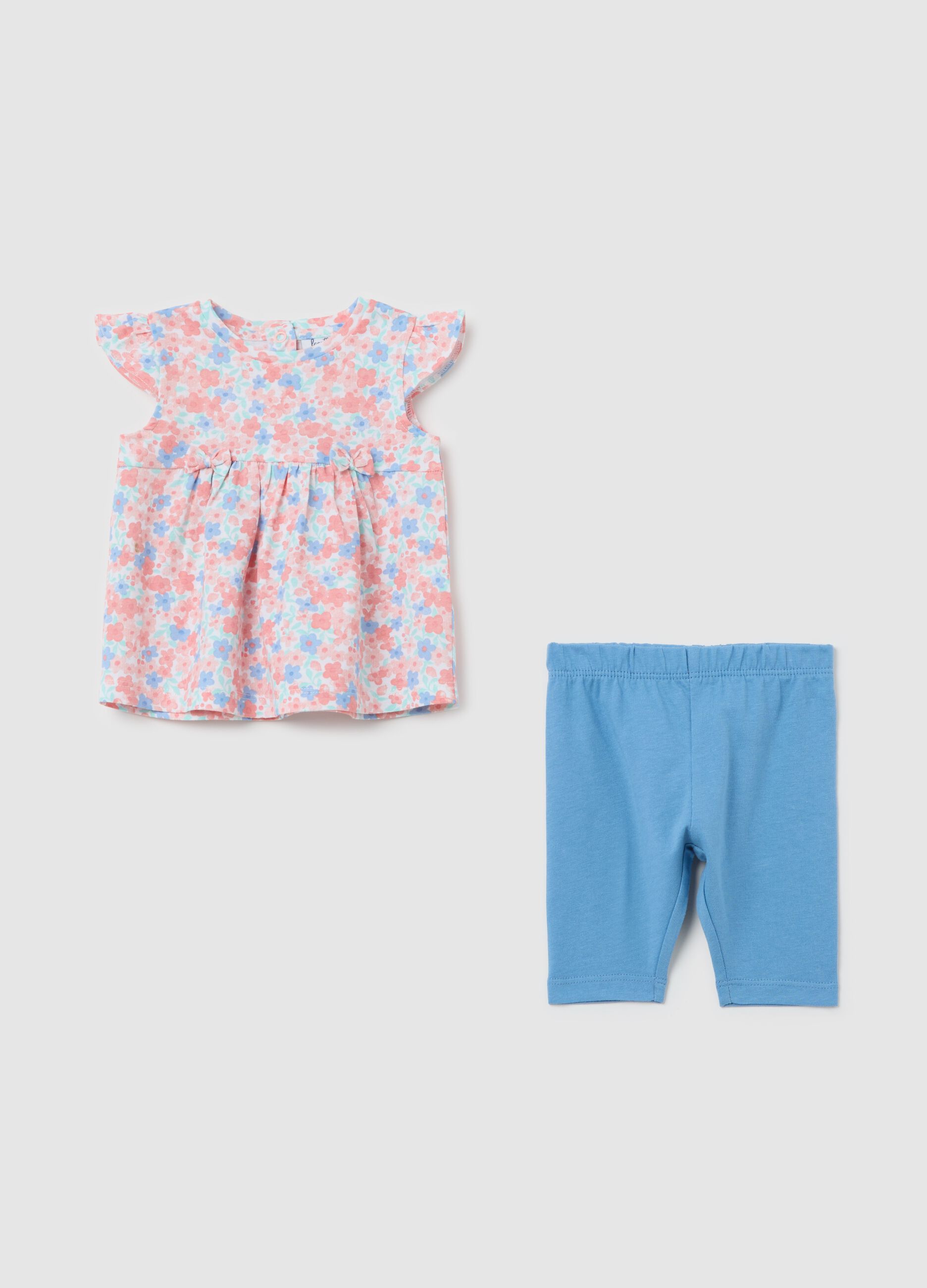 Floral set in 100% cotton