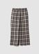Brown checked organic pure cotton flannel pyjama trousers_2