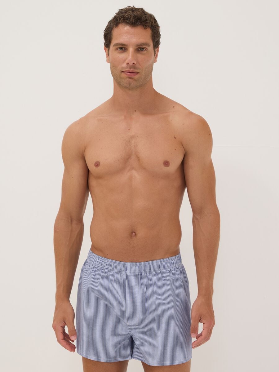 Bipack di boxer azzurri in puro cotone organico_0