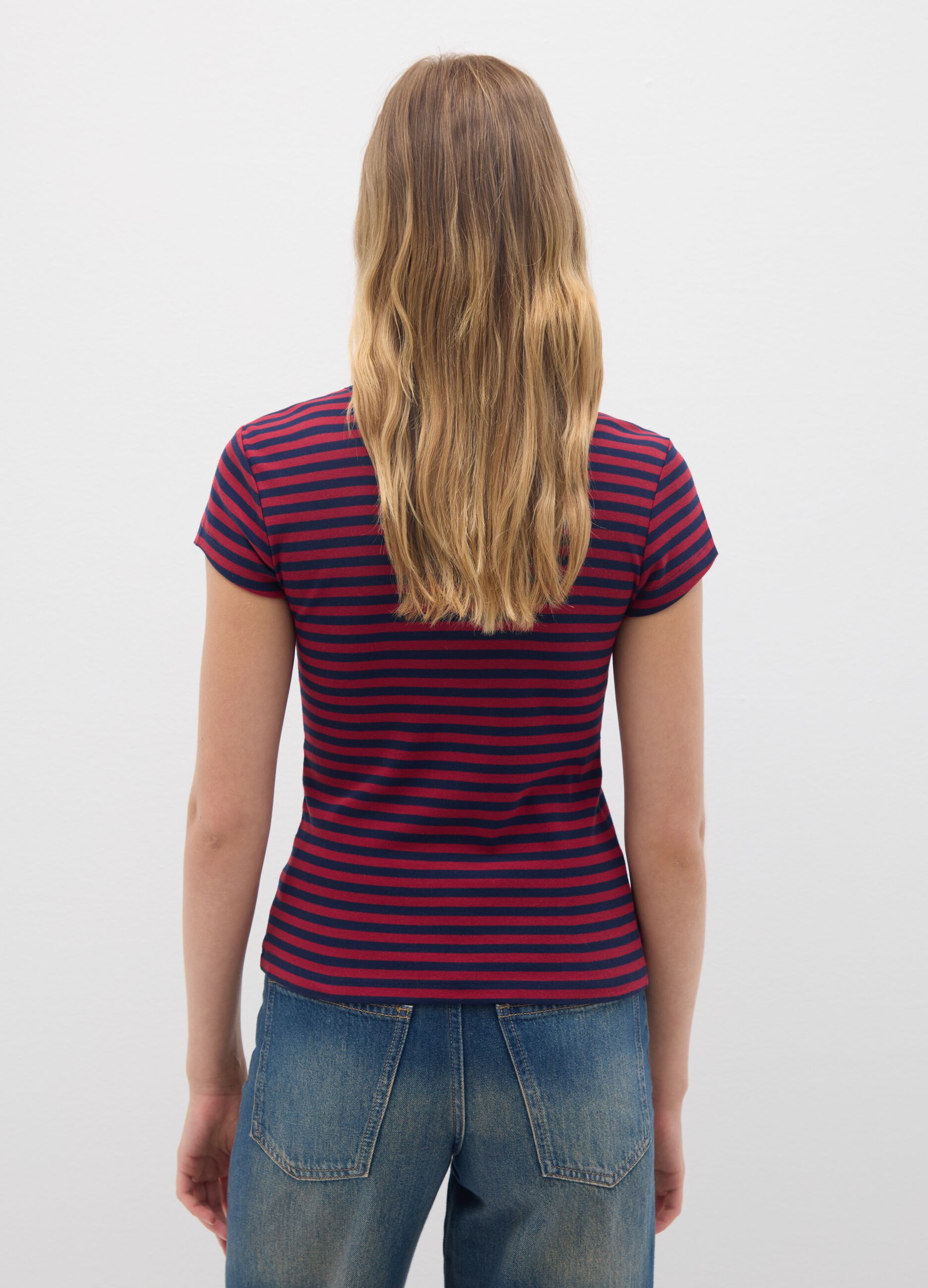 T-shirt in puro cotone multicolor slim fit