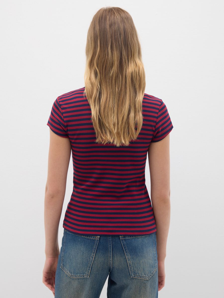 T-shirt in puro cotone multicolor slim fit_3
