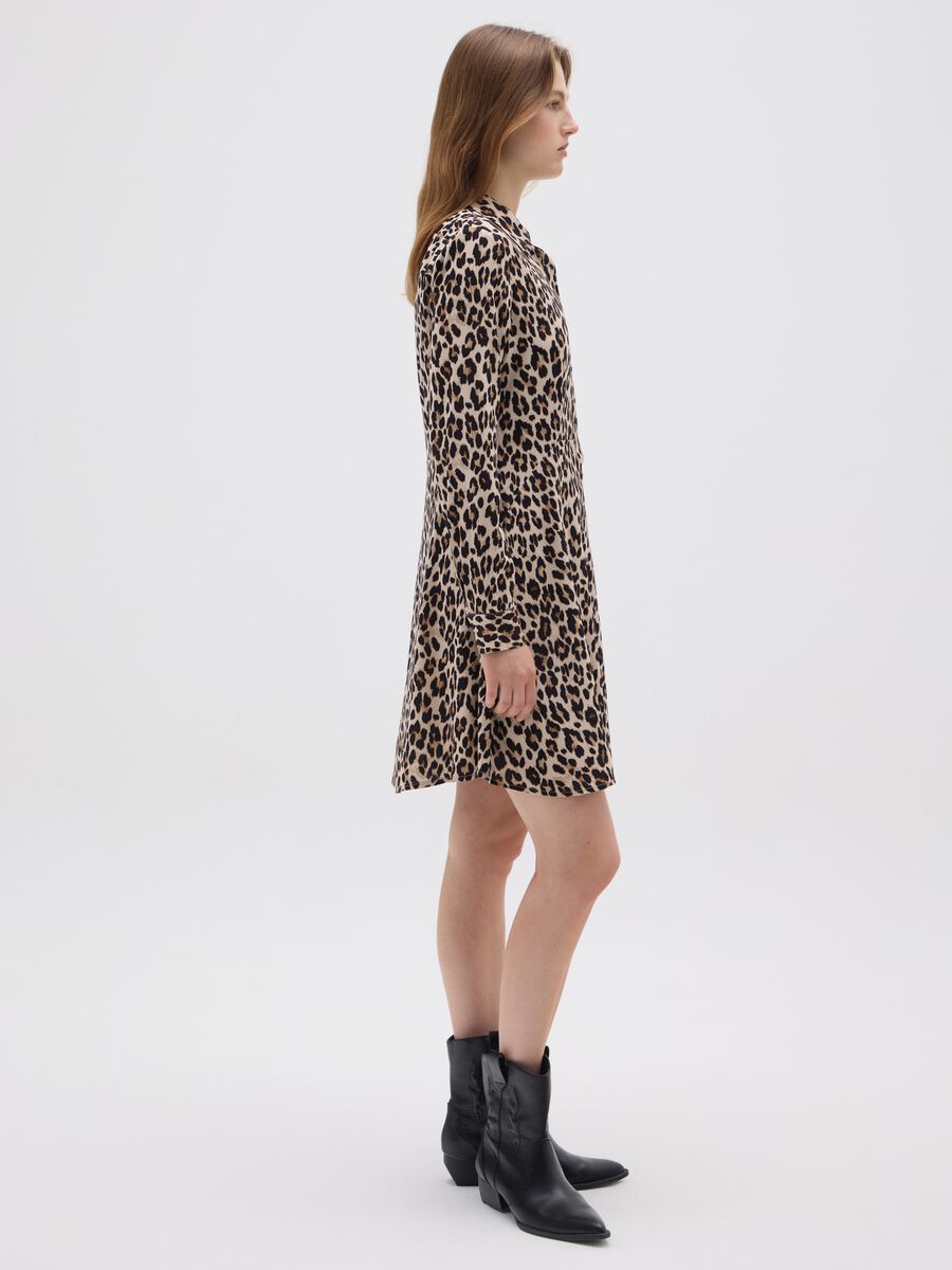 Women's Multicoloured Pure Viscose Shirt Dress_1