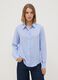 Camicia azzurra a righe in pura viscosa regular fit_2