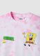 Multicoloured pure cotton T-shirt with regular fit and SpongeBob print_1