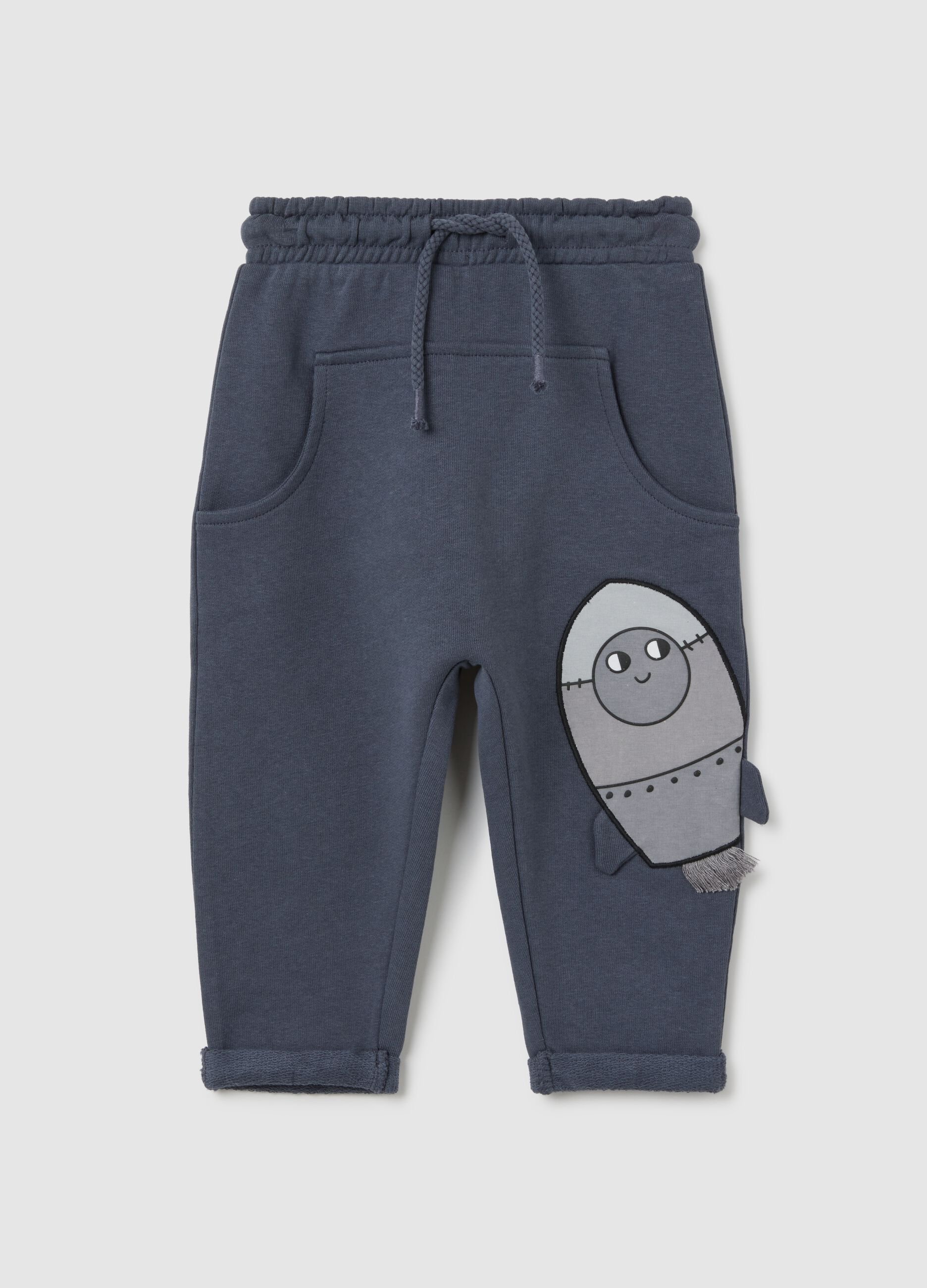 Infant pure cotton blue trousers regular fit