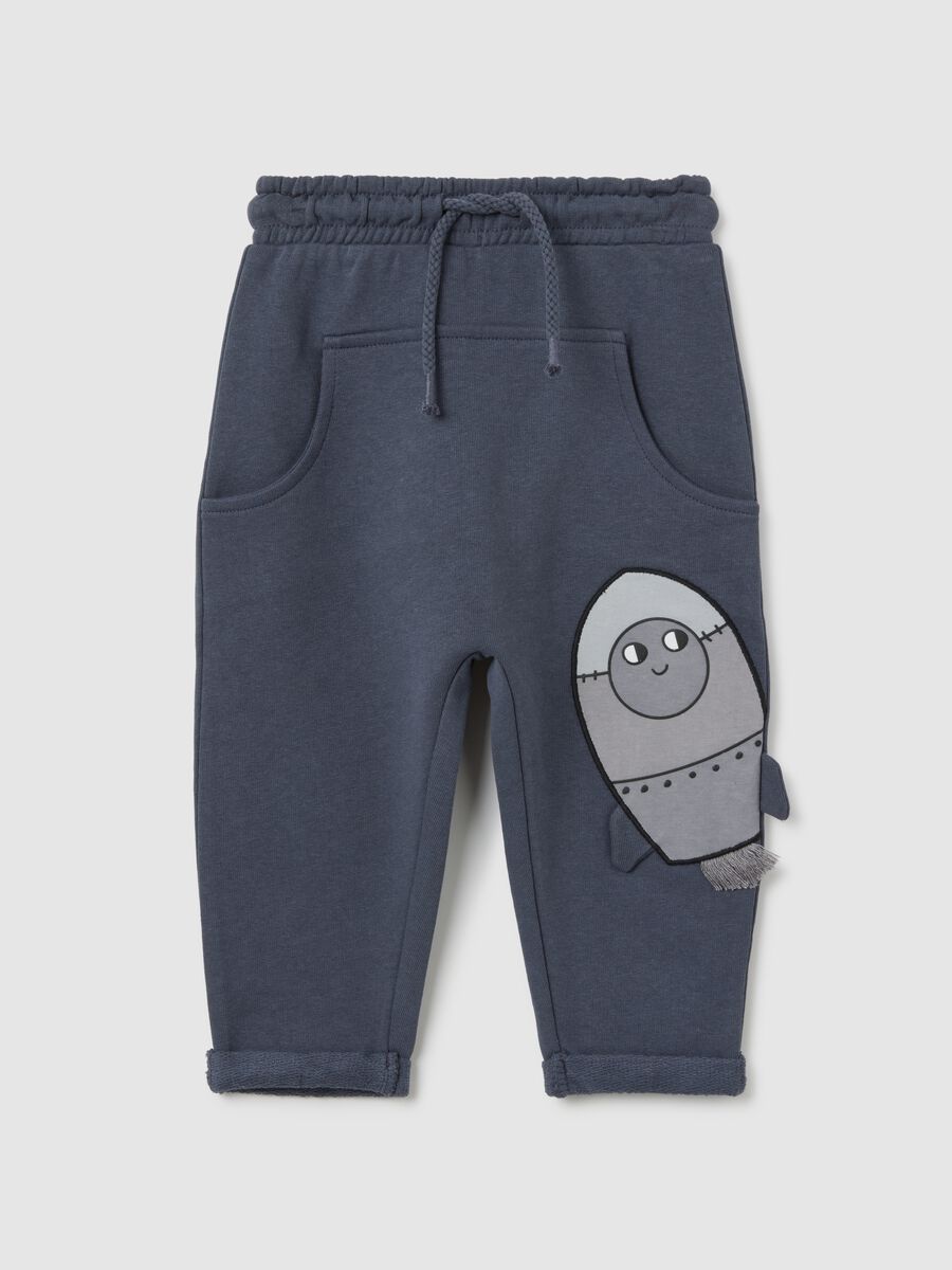 Infant pure cotton blue trousers regular fit_0