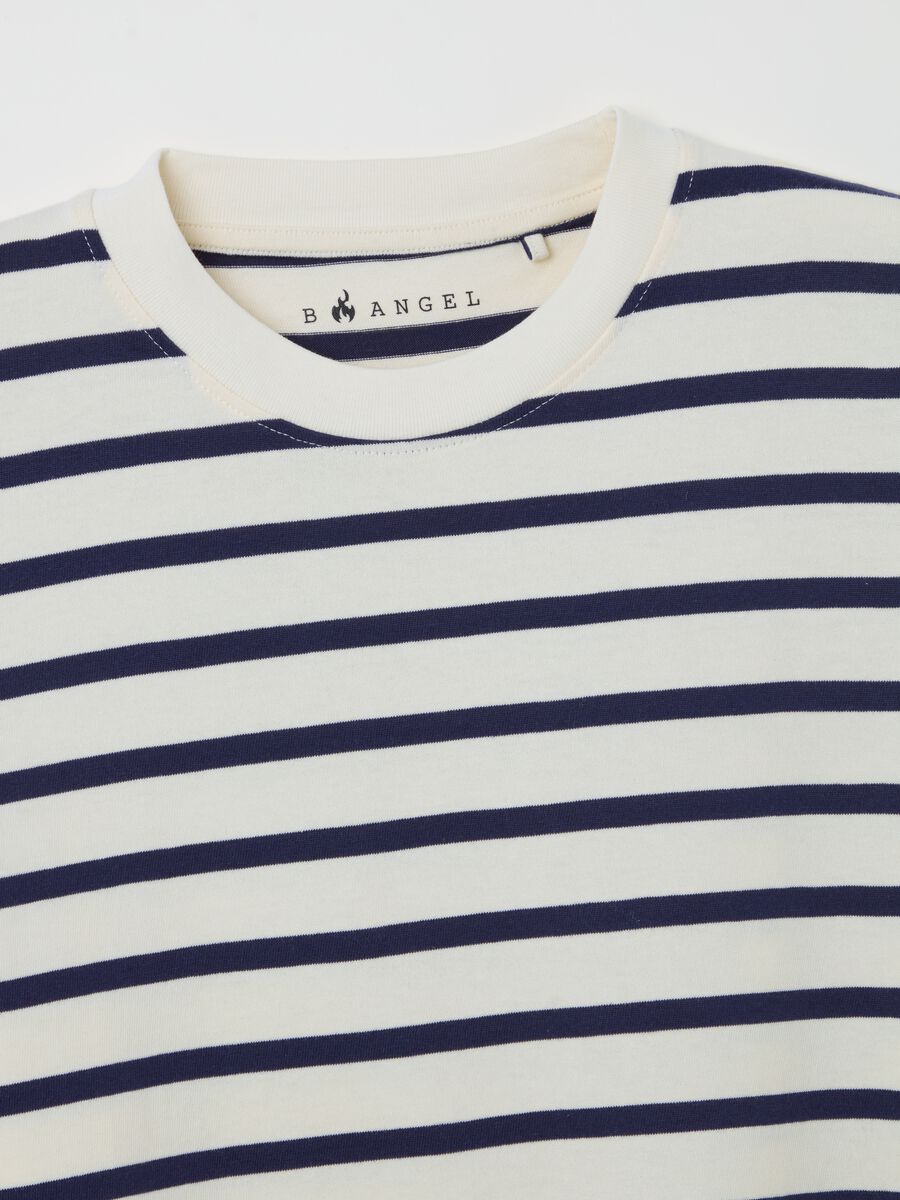 T-shirt in cotone a righe_1