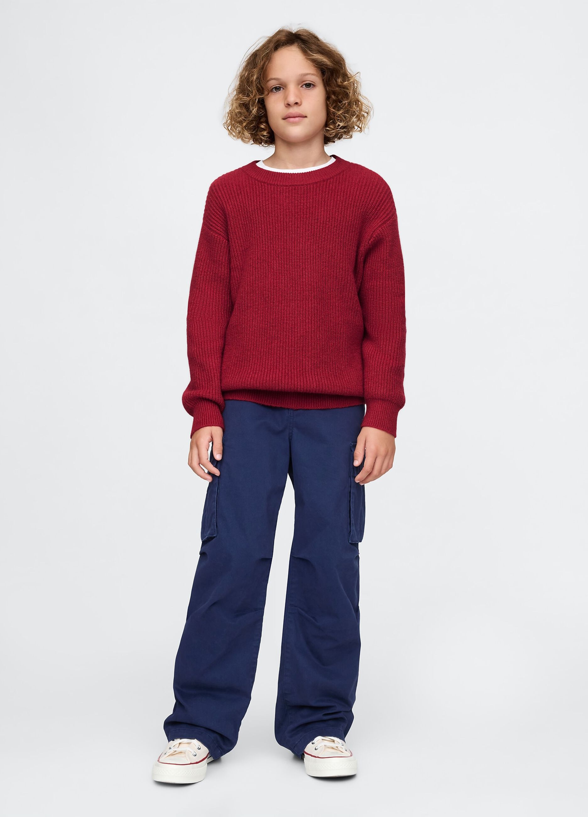 Pullover with ribbed design