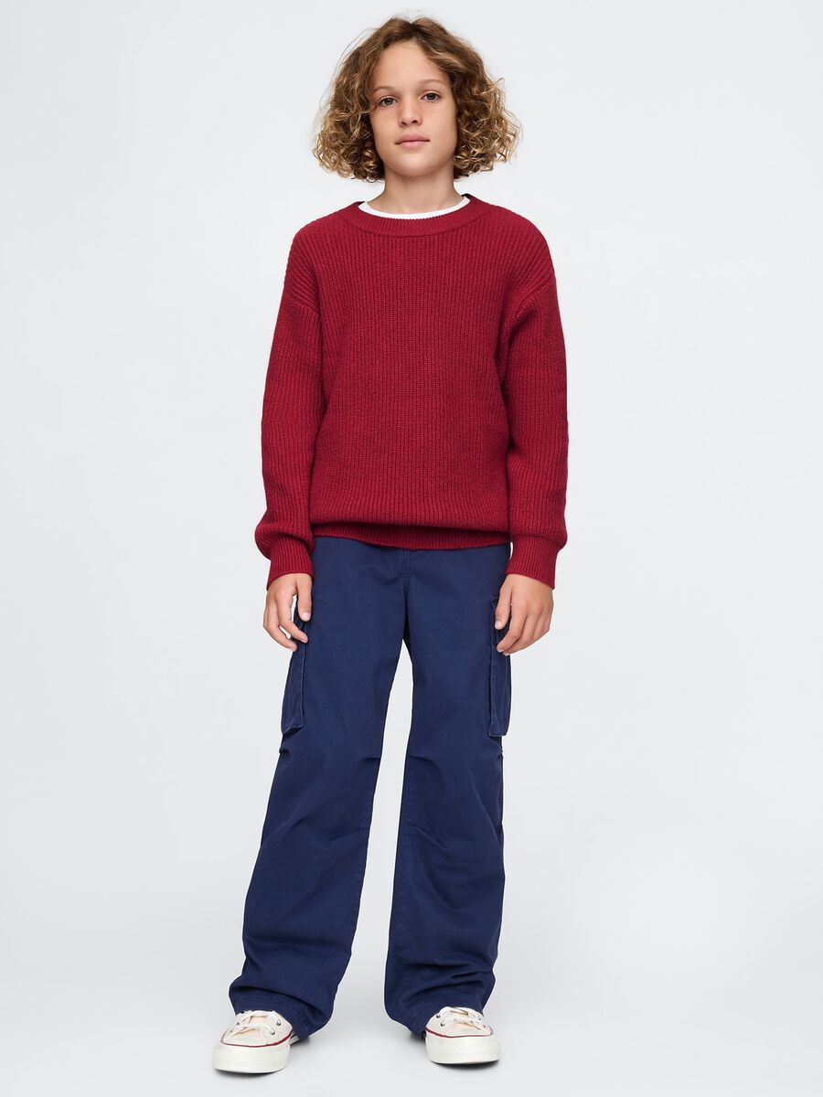 Pullover with ribbed design_1