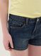 Blue stretch cotton-blend denim shorts for girls, slim fit_2