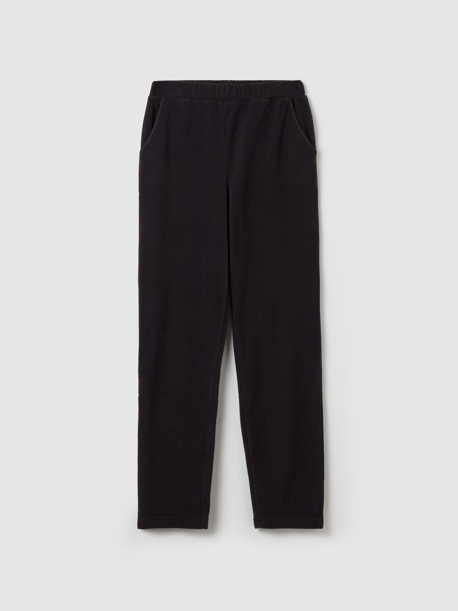 Pantaloni slim fit in pile_4