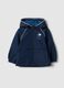 Blue regular fit children's jacket with hood and zip_0