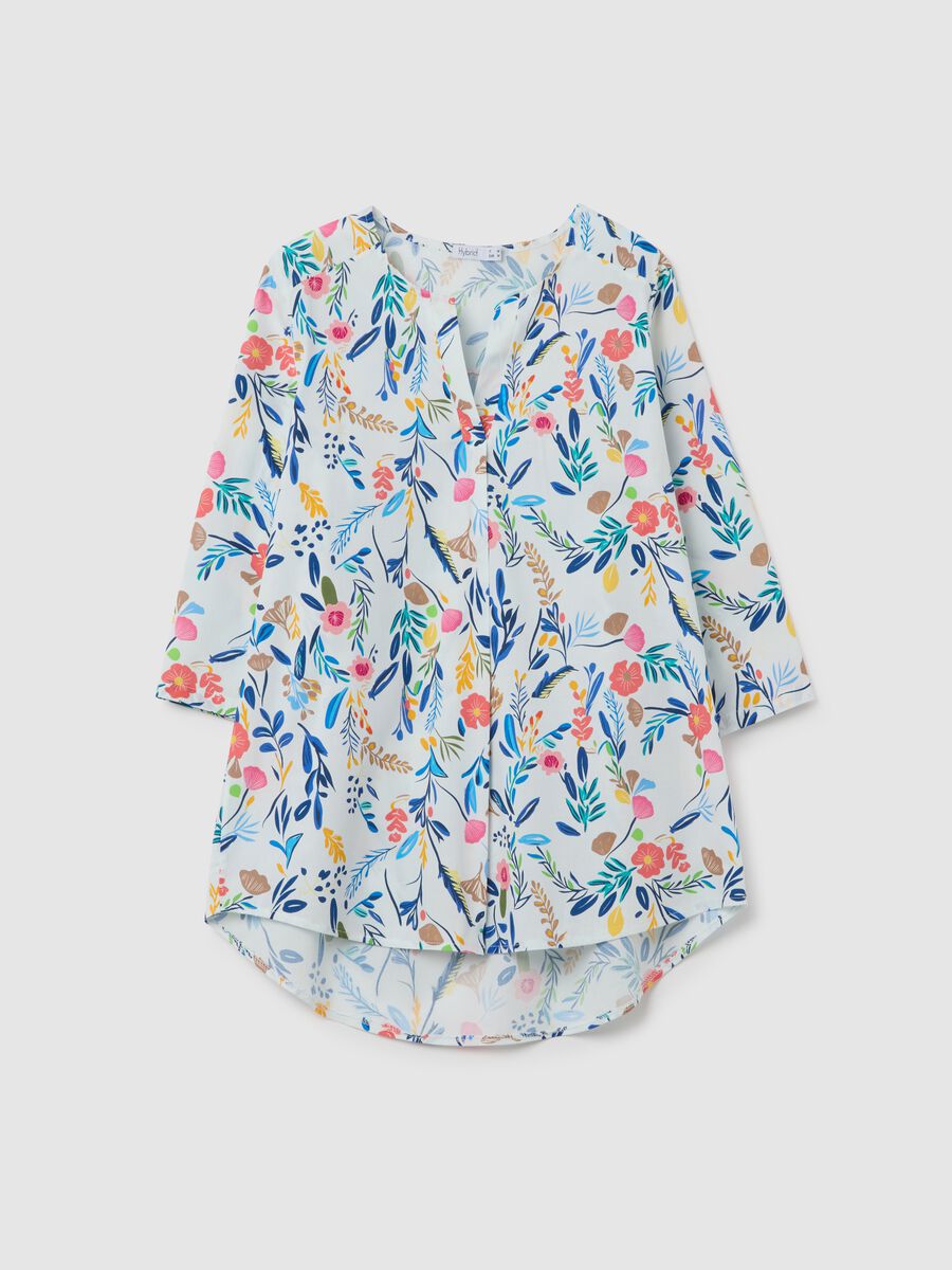 Women's multicolour stretch cotton shirt regular fit_4