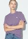 Purple relaxed-fit striped pure cotton T-shirt with embroidered heart_3