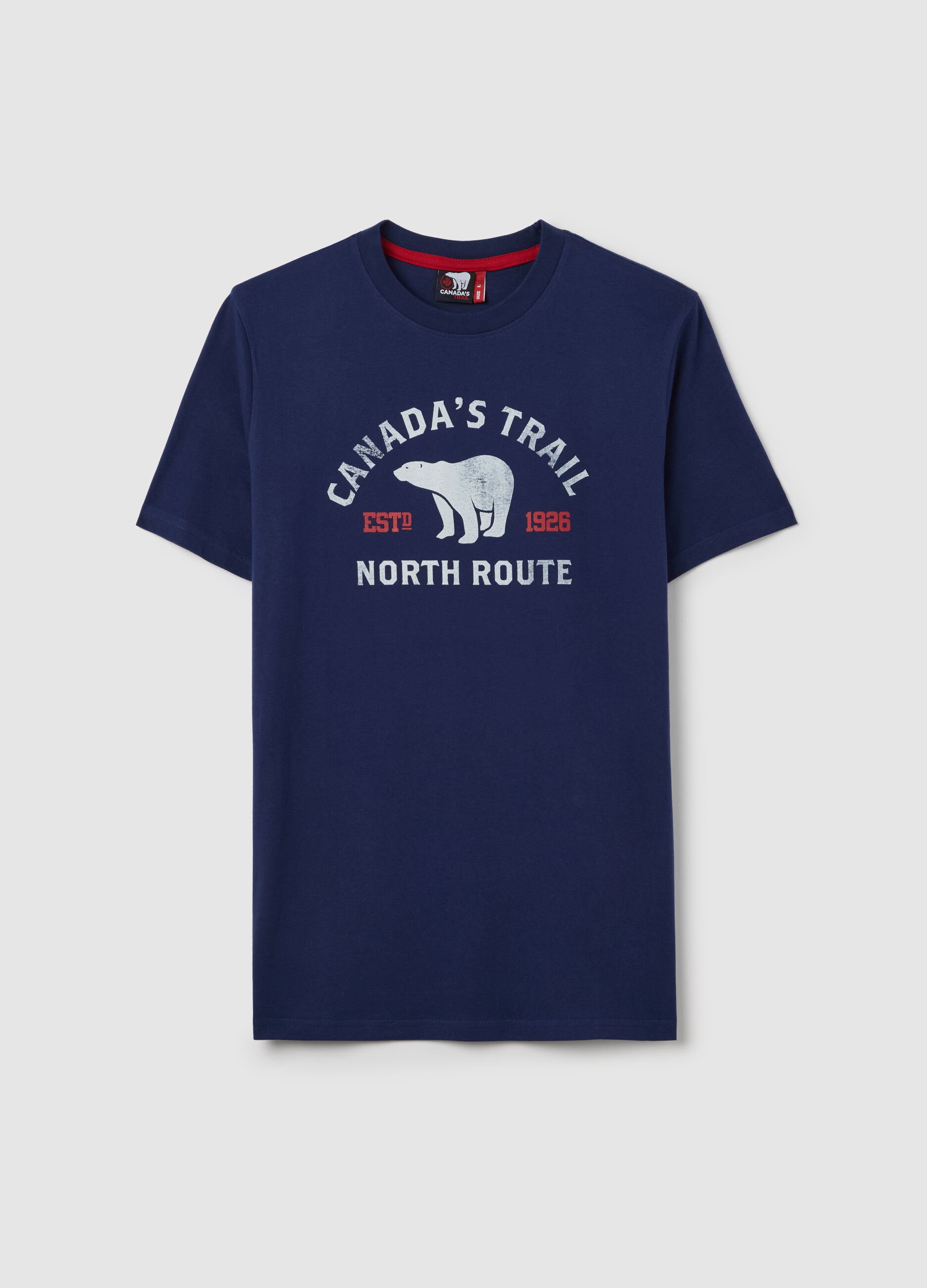 Canada's Trail blue T-shirt with print
