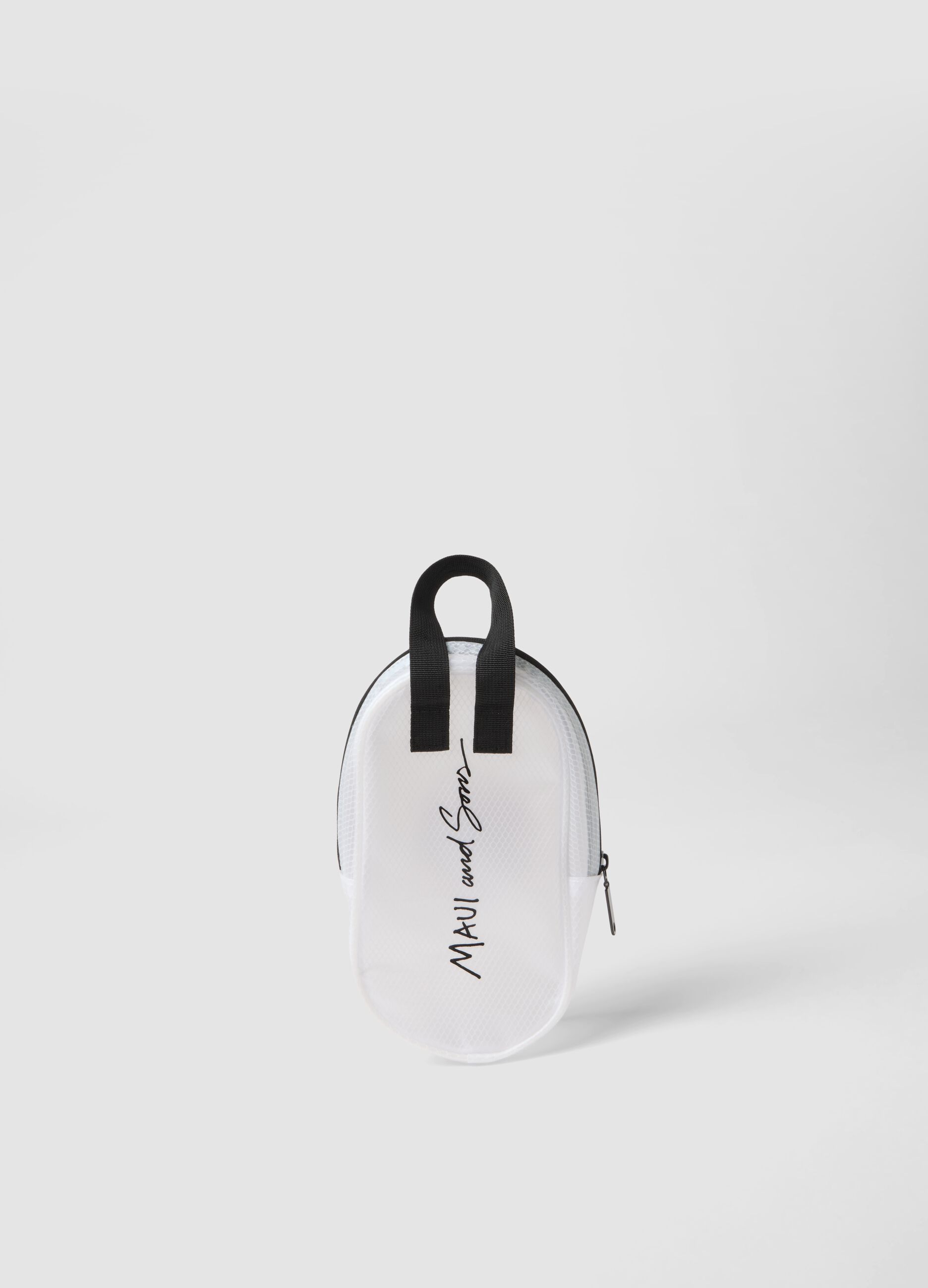 Transparent swimwear pouch with zip closure