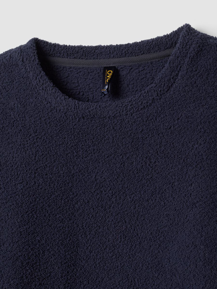 Blue stretch-fabric crew-neck pyjamas_5