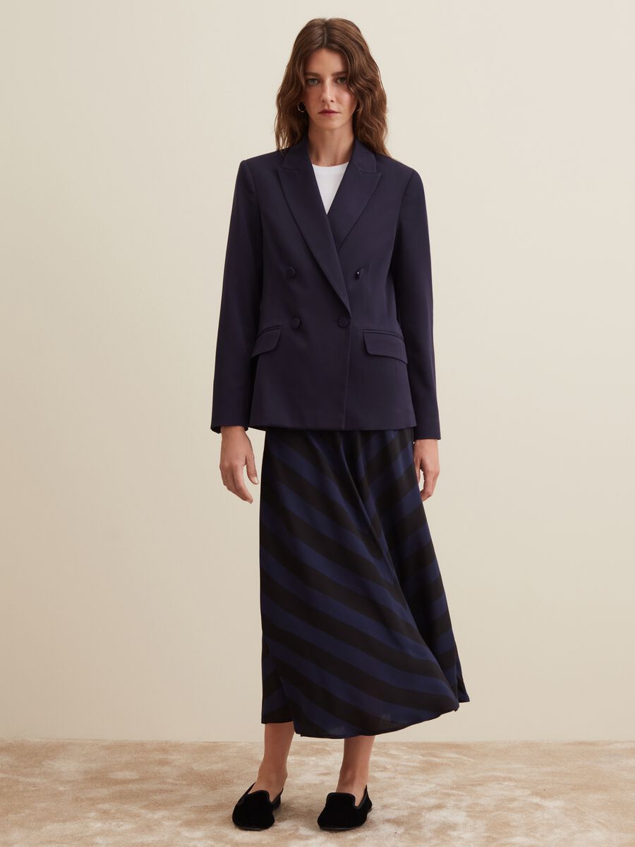 Blazer doppiopetto tinta unita_1
