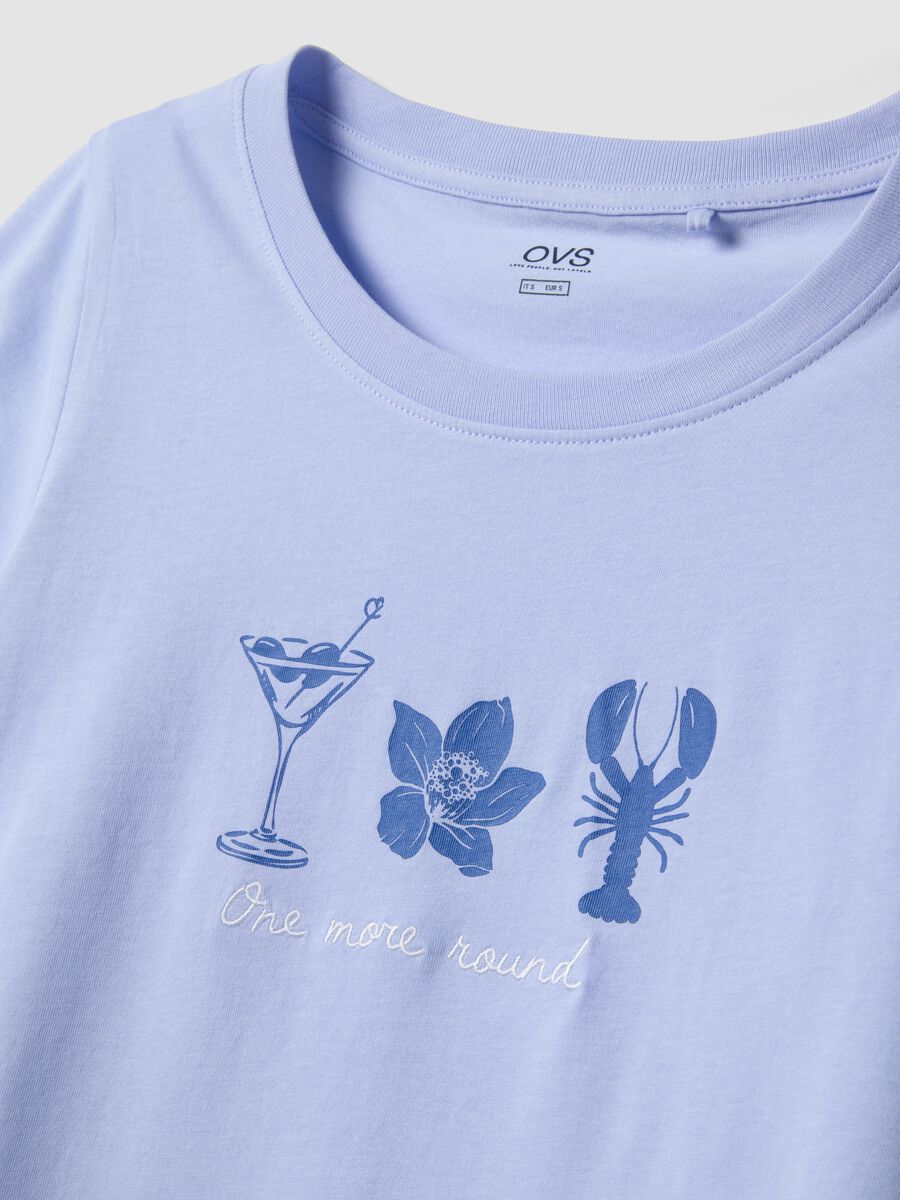 Multicolour pure cotton short pyjamas, regular fit, with prints_5