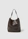 Brown shoulder bag with wide handle_0