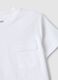 White pure cotton children's T-shirt, regular fit with pocket_2
