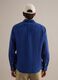 Camicia a maniche lunghe in puro lino blu regular fit_3