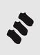 Set of three-pack short black elastic cotton socks_0