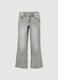 Girls grey cotton flare jeans_3