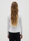 White Stretch Fabric Girl's Long Sleeve T-Shirt_2