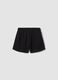 Girls&rsquo; black pure cotton shorts, regular fit_1