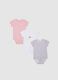 Multicoloured pure cotton newborn baby bodysuit tripack_0