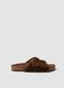 Brown double-strap slippers_0