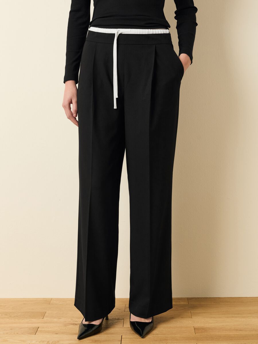 Wide-leg jogger trousers with drawstring_2