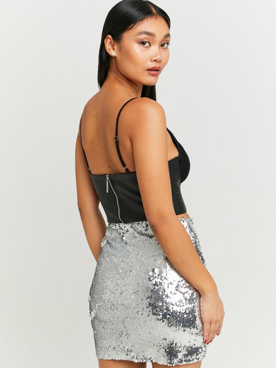 Mini pencil skirt with sequins_1