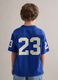 Children's oversized blue pure cotton T-shirt with prints_1