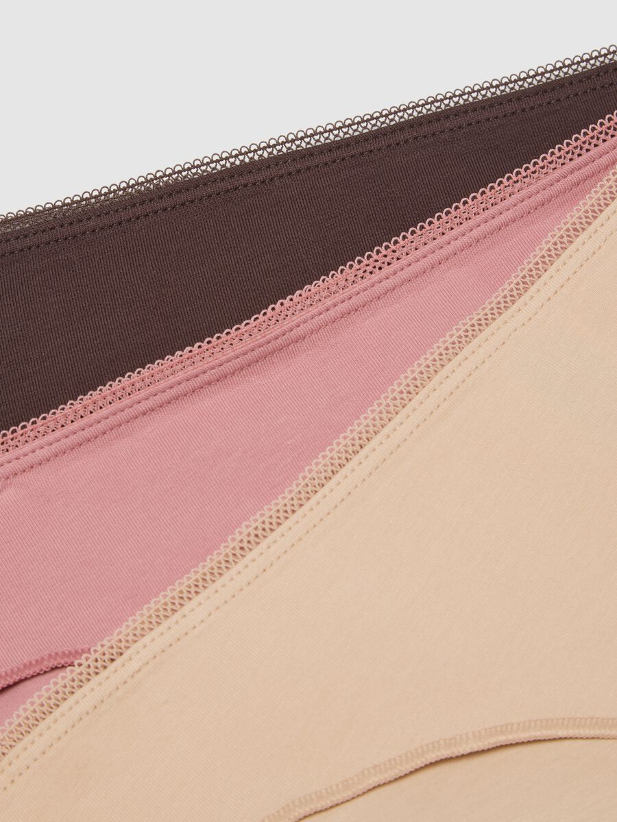 Set of beige stretch cotton slip tripack_5