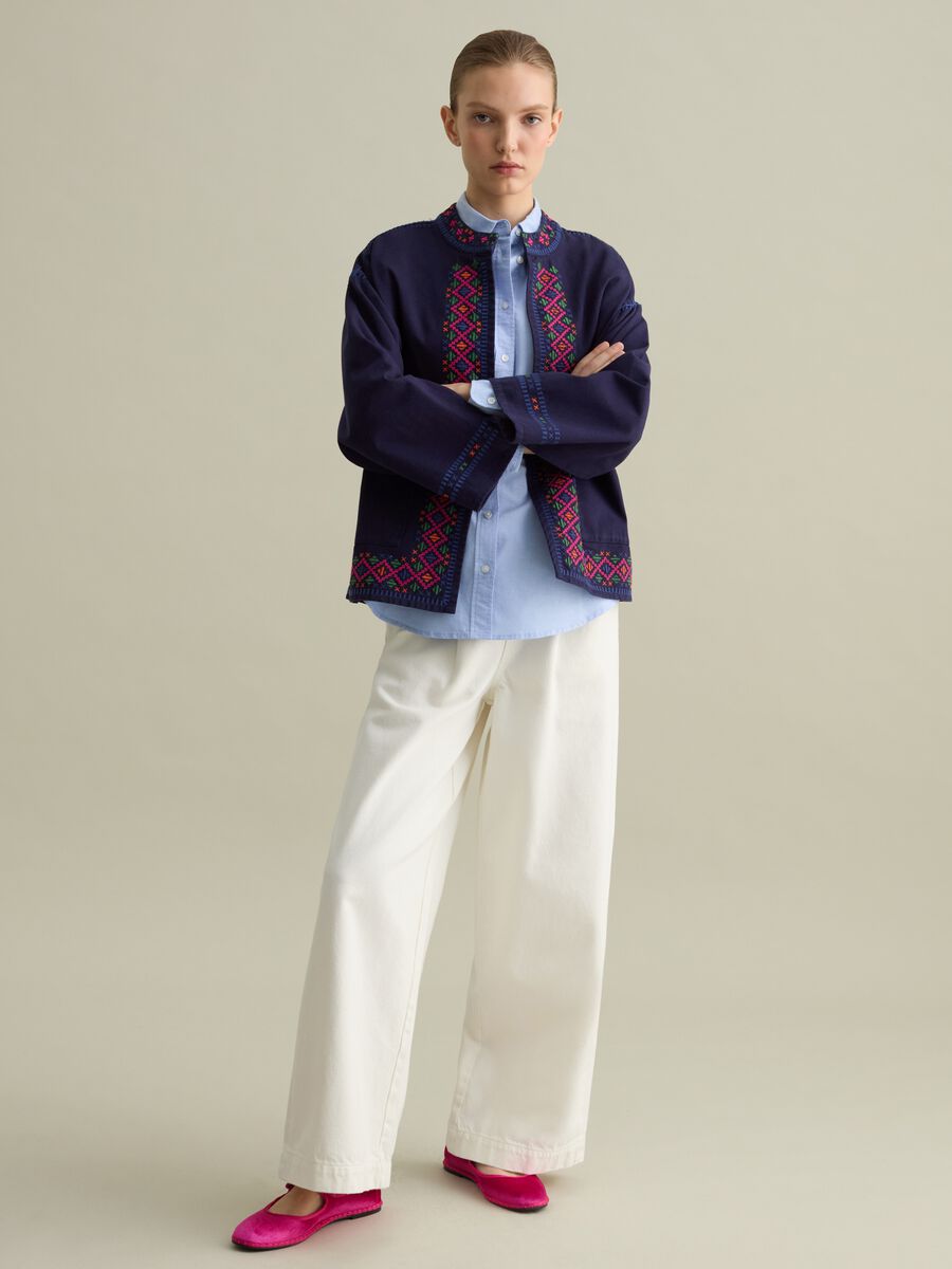 Kimono jacket with ethnic details_1
