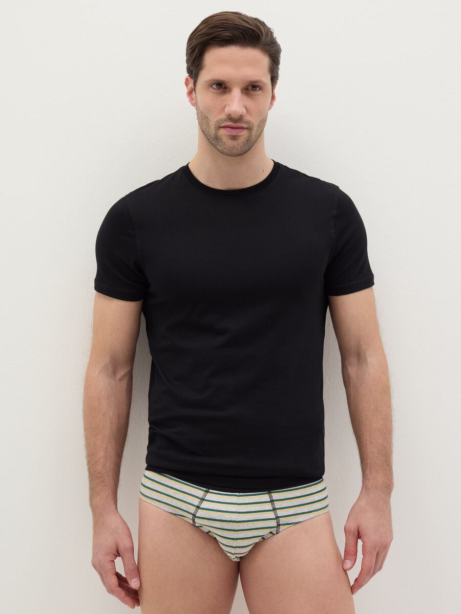 Patterned briefs in stretch cotton_0